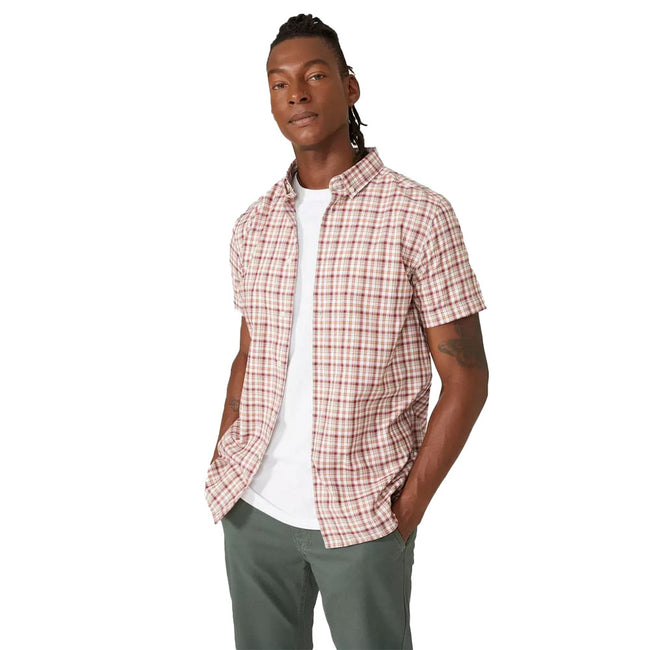 Orange - Front - Mantaray Mens Checked Shirt