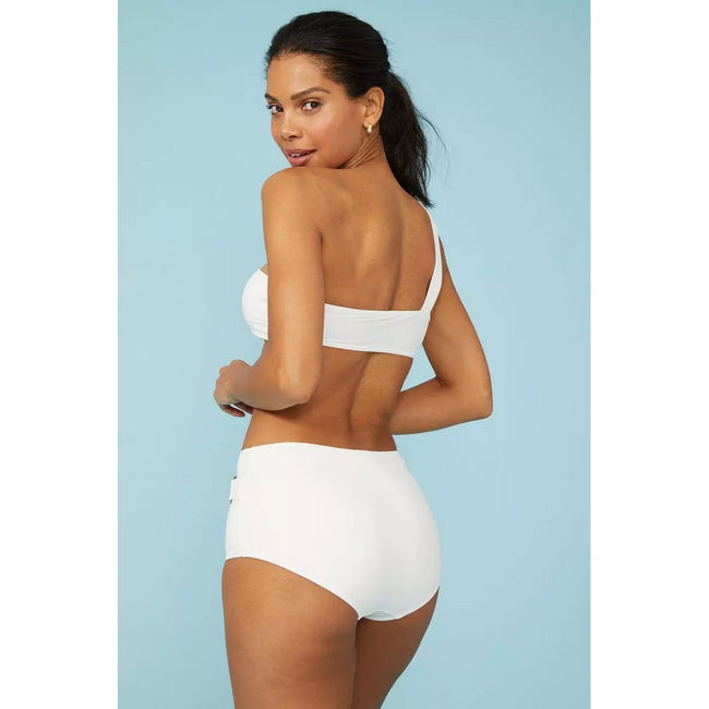 Ivory - Back - Debenhams Womens-Ladies One Shoulder Bikini Top