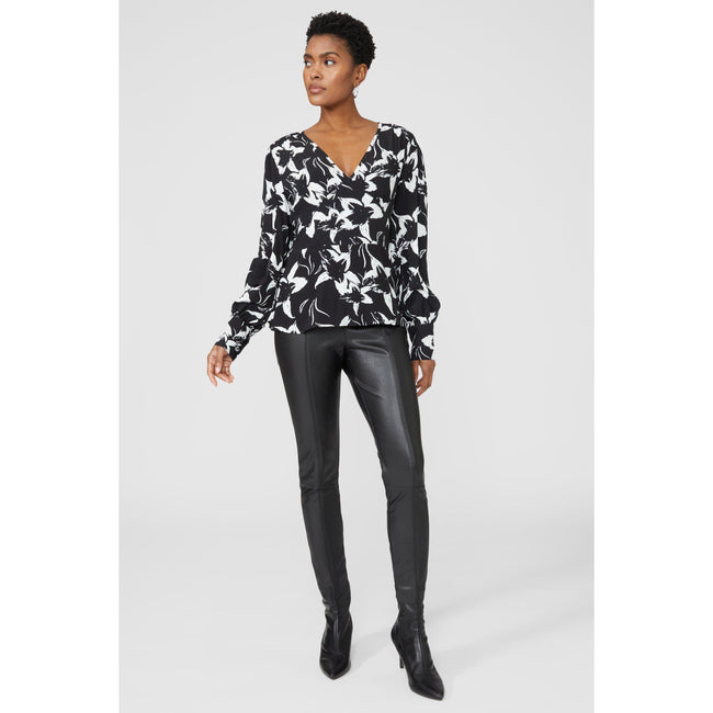 Black - Front - Principles Womens-Ladies PU Leggings