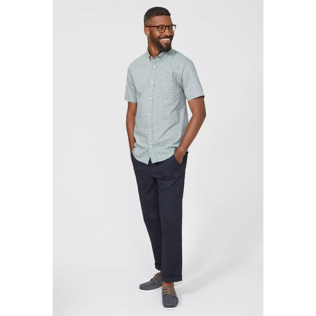 Sage - Pack Shot - Maine Mens Ditsy Print Shirt