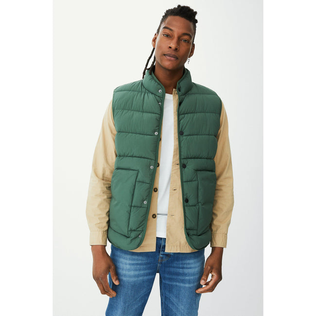 Khaki - Front - Mantaray Mens Quilted Vest