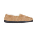 Beige - Front - Debenhams Mens Microsuede Slippers