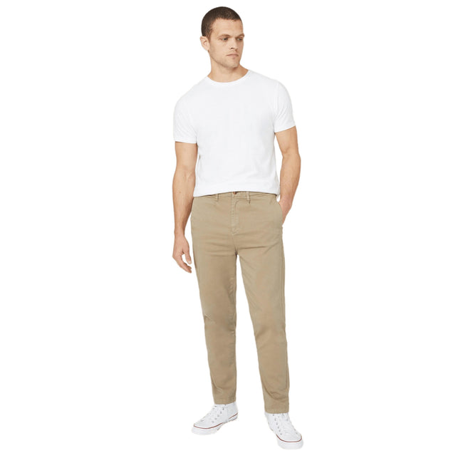 Tan - Front - Red Herring Mens Tapered Chinos