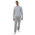 Gray - Front - Mantaray Mens Herringbone Zip Neck Pullover