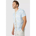 Blue - Side - Mantaray Mens Palm Tree Shirt