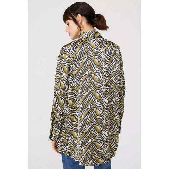 Green - Back - Principles Womens-Ladies Swirl Shirt
