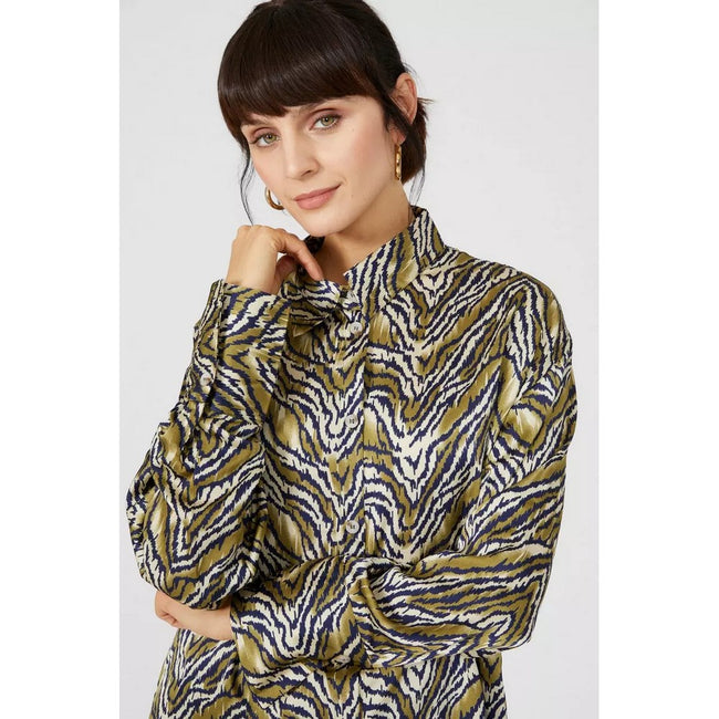 Green - Side - Principles Womens-Ladies Swirl Shirt