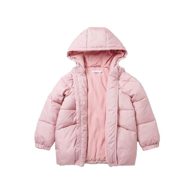 Pink - Side - Blue Zoo Girls Asymmetric Puffer Jacket