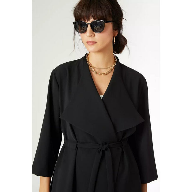 Black - Side - Principles Womens-Ladies Waterfall Lightweight Jacket