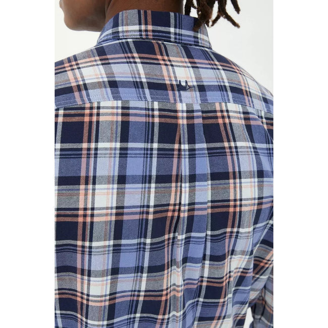 Purple - Side - Mantaray Mens Checked Madras Shirt