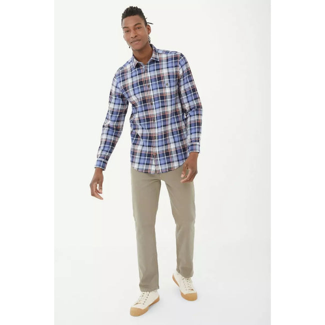 Purple - Lifestyle - Mantaray Mens Checked Madras Shirt