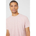 Red - Side - Maine Mens Mini Stripe T-Shirt