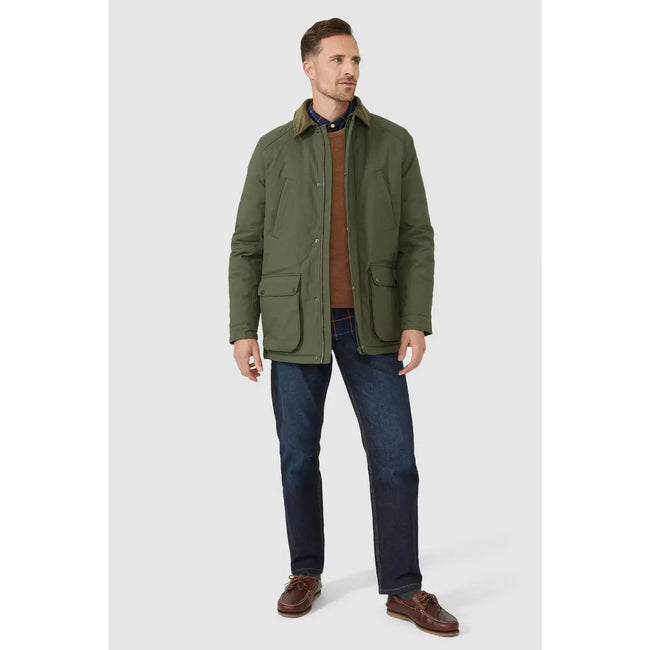 Olive - Side - Maine Mens Smart Parka