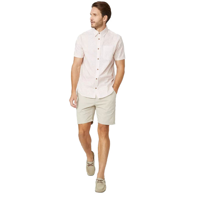 Peach - Side - Mantaray Mens Aztec Shirt