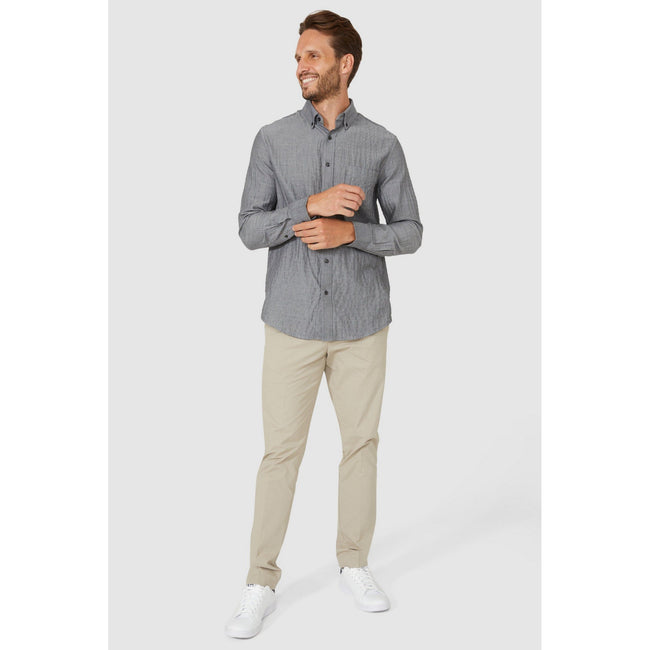 Gray - Side - Maine Mens Herringbone Shirt