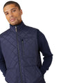 Navy - Front - Maine Mens Quilted Lightweight Vest