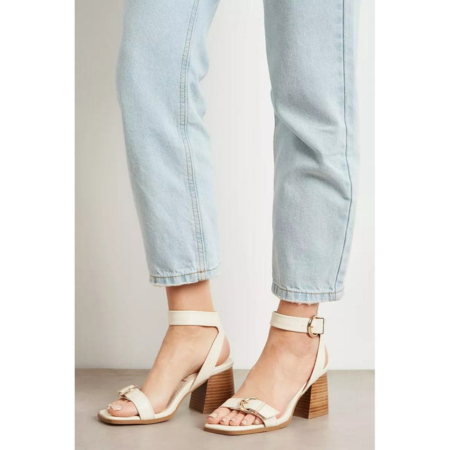 White - Lifestyle - Principles Womens-Ladies Daphne Block Heel Sandals