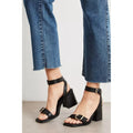 Black - Side - Principles Womens-Ladies Daphne Block Heel Sandals