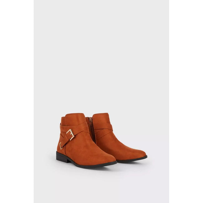 Mustard - Back - Principles Womens-Ladies Myra Buckle Ankle Boots