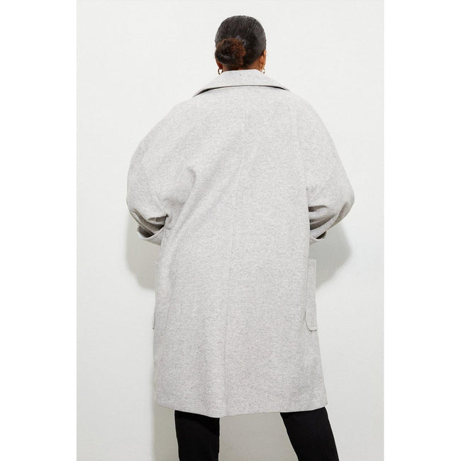 Gray - Back - Dorothy Perkins Womens-Ladies Plus Coat