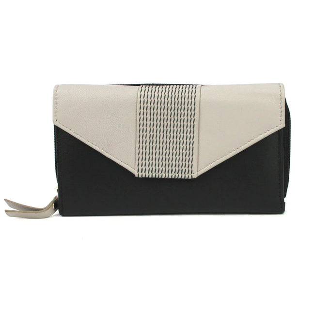 Black-Ivory - Front - Eastern Counties Leather Sofia Leather Coin Purse