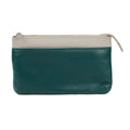 Ivory-Teal - Front - Eastern Counties Leather Nellie Leather Coin Purse