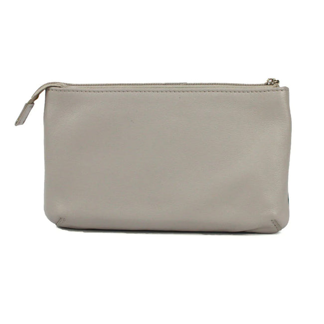 Ivory-Teal - Back - Eastern Counties Leather Nellie Leather Coin Purse
