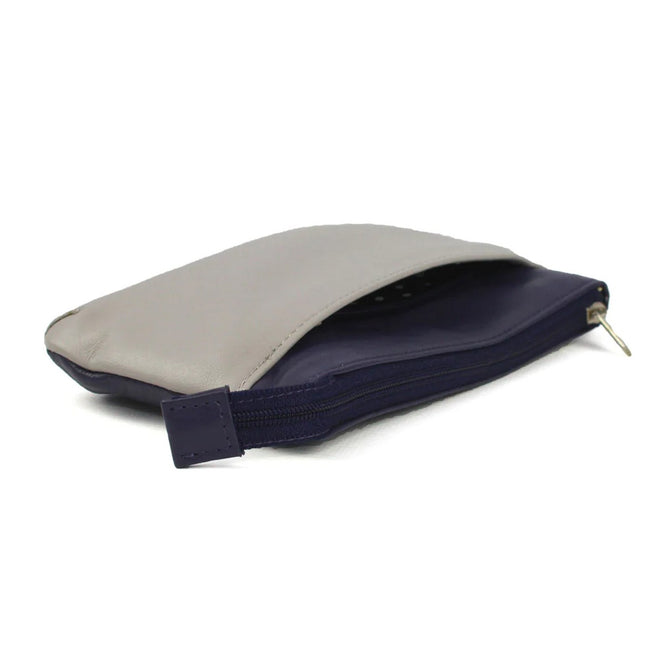 Purple-Ivory - Side - Eastern Counties Leather Nellie Leather Coin Purse