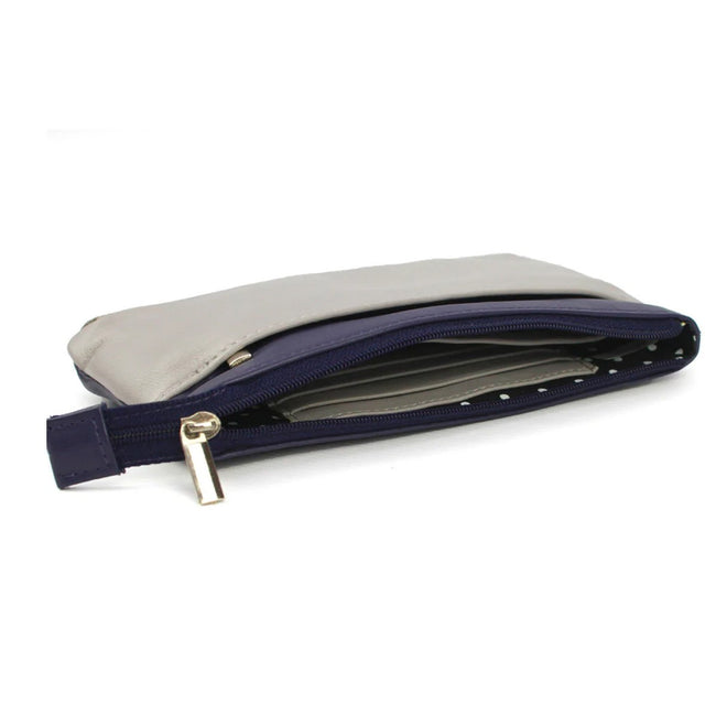 Purple-Ivory - Lifestyle - Eastern Counties Leather Nellie Leather Coin Purse