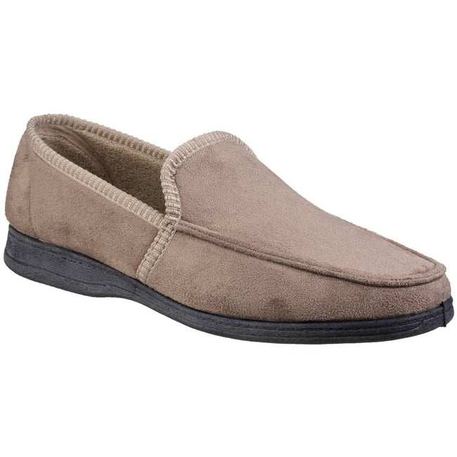 Beige - Front - Fleet & Foster Mens Dakis Slip On Slipper