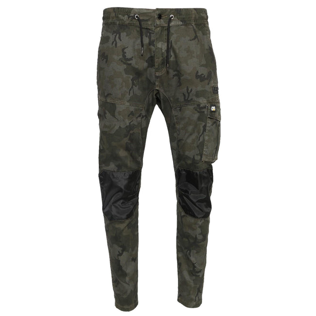 Green Camo - Front - Caterpillar Mens Dynamic Cargo Pants
