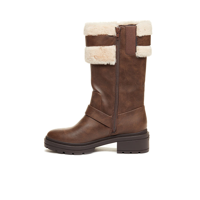 Brown - Side - Rocket Dog Womens-Ladies Igloo Knee-High Boots