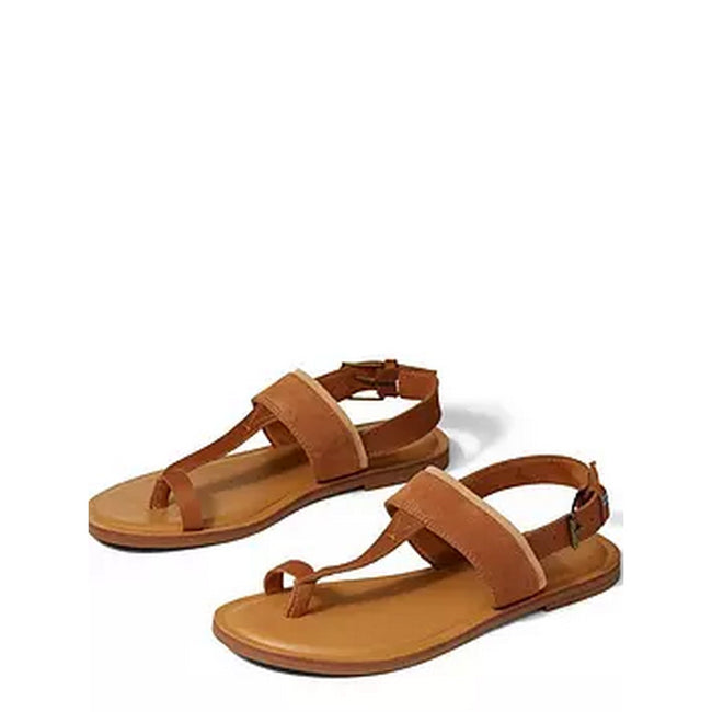 Tan - Front - Toms Womens-Ladies Bree Suede Sandals