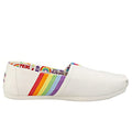 White - Front - Toms Womens-Ladies Alpargata Unity Rainbow Espadrilles