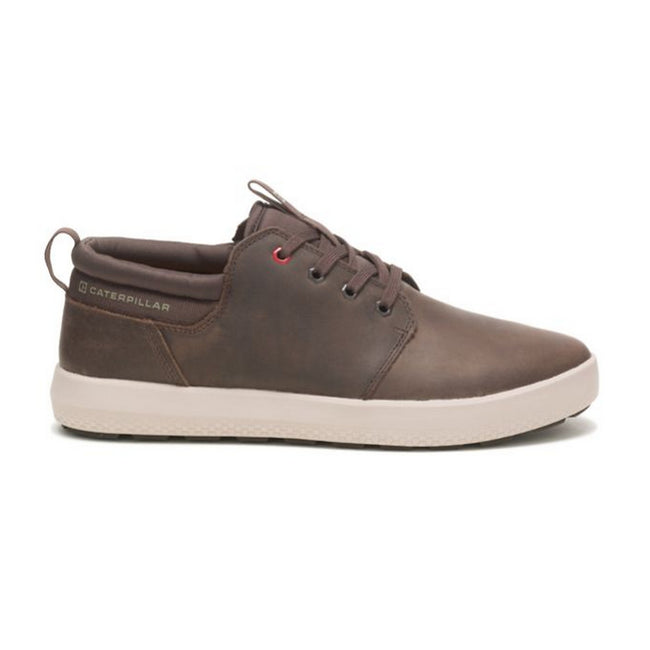 Coffee - Close up - Caterpillar Mens Code Proxy Leather Sneakers