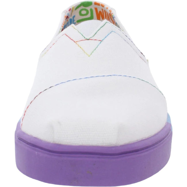White - Side - Toms Womens-Ladies Alpargata Unity Canvas Espadrilles