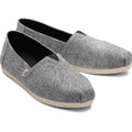 Black - Front - Toms Mens Alpargata Washed Canvas Espadrilles