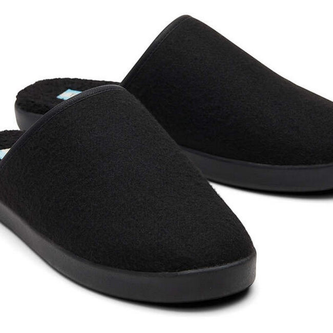 Black - Side - Toms Mens Harbor Slippers