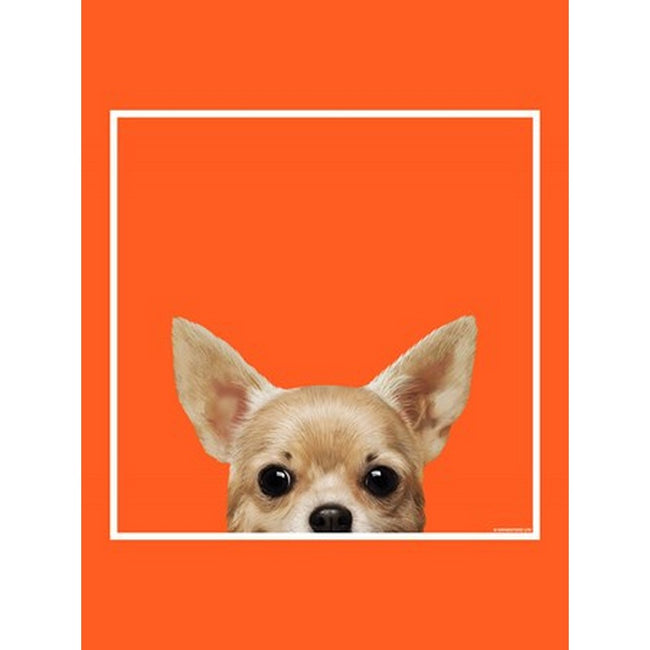 Orange - Side - Inquisitive Creatures Chihuahua Tote Bag