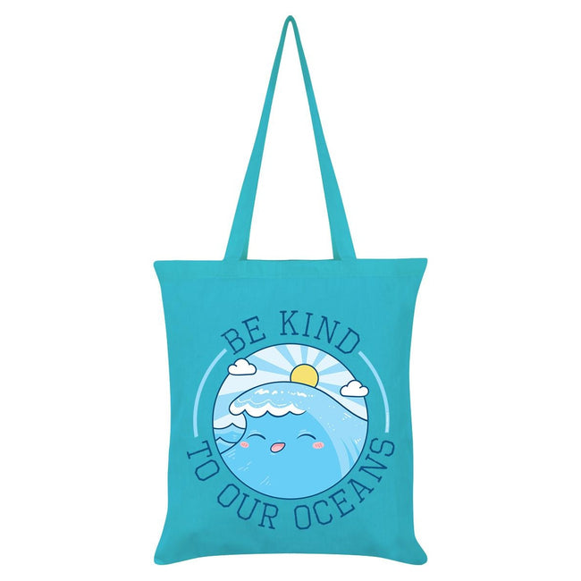 Blue - Front - Grindstore Be Kind To Our Oceans Tote Bag
