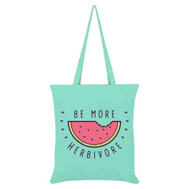 Green - Front - Grindstore Be More Herbivore Tote Bag