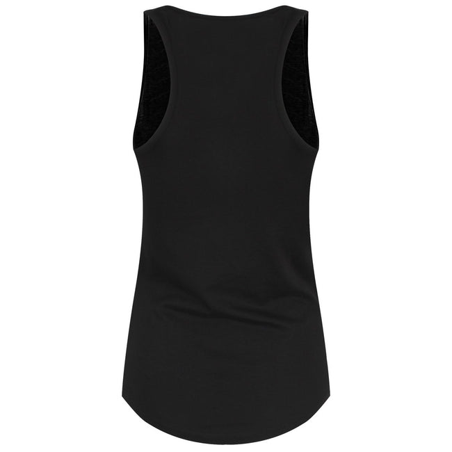 Black - Back - Grindstore Death Head Moth Ladies Floaty Tank