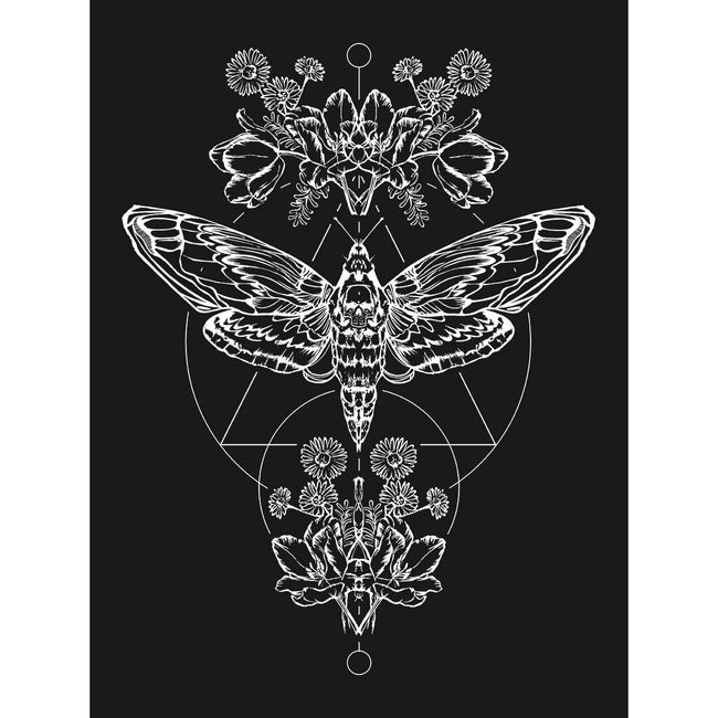 Black - Side - Grindstore Death Head Moth Ladies Floaty Tank