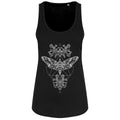 Black - Front - Grindstore Death Head Moth Ladies Floaty Tank
