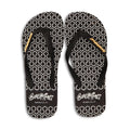 Black-White - Front - BeachyFeet Mens Eclipse Flip Flops