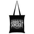 Black-White - Front - Grindstore Keep Out of Direct Sunlight Tote Bag