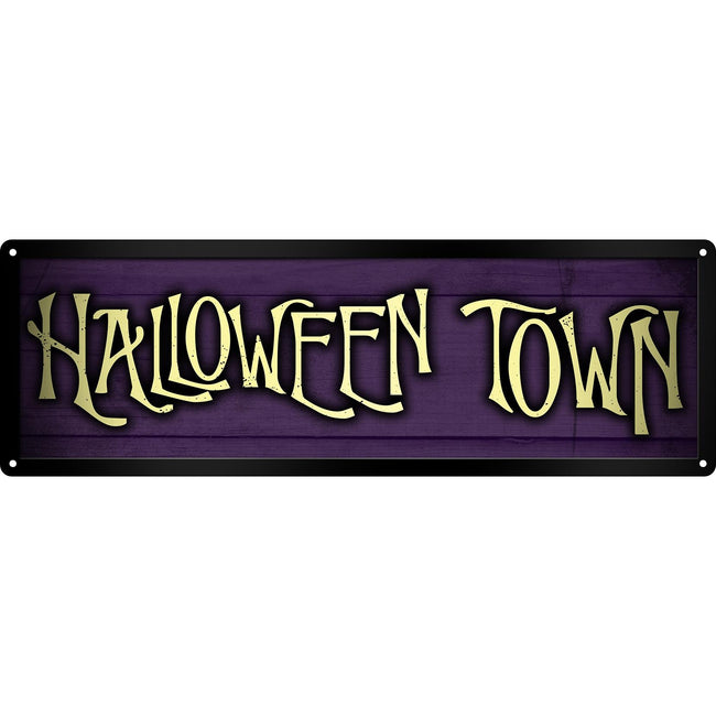 Purple - Front - Grindstore Halloween Town Slim Tin Sign