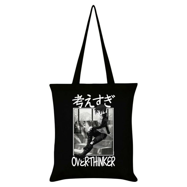 Black-White-Gray - Front - Tokyo Spirit Over-Thinker Tote Bag