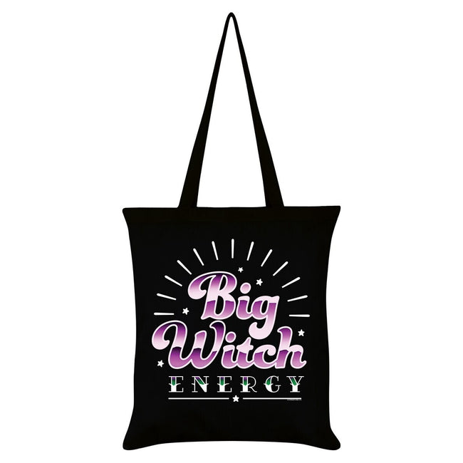 Black-Purple - Front - Grindstore Big Witch Energy Tote Bag