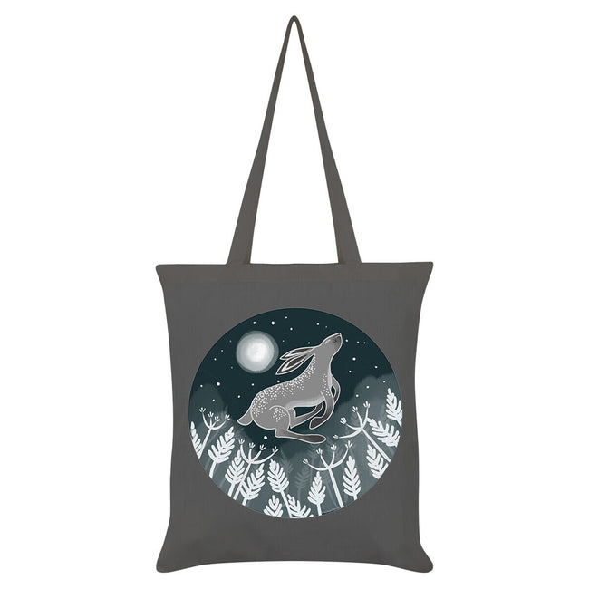 Graphite Grey-White - Front - Grindstore Lunar Lapin Tote Bag